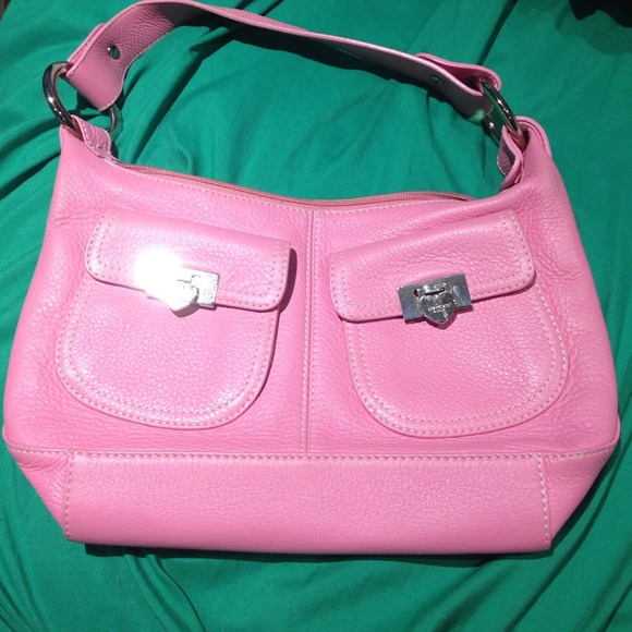 Small LovCat Paris pink genuine leather handbag