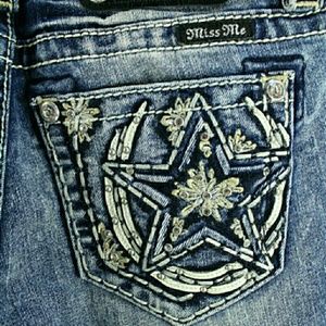 Miss Me horseshoe and star boot cut women's jeans