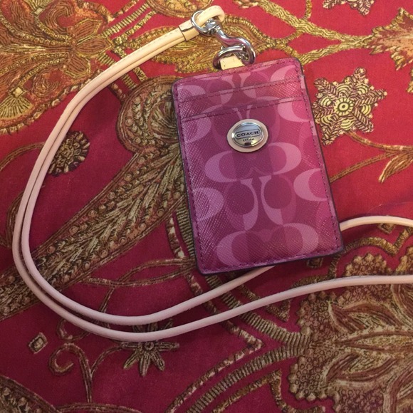 Coach ID holder lanyard