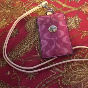 Coach ID holder lanyard