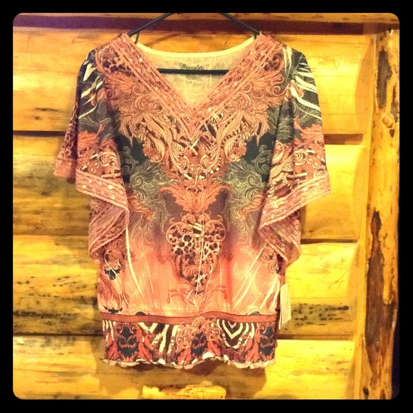 Small Wrangler cowgirl/ western winged top, NWT!!