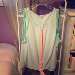 Mint Sleeveless Blouse