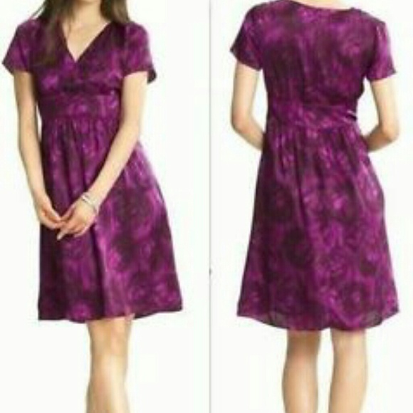 SOLD - BR silk Kristen dress Purple Plum - Picture 1 of 2