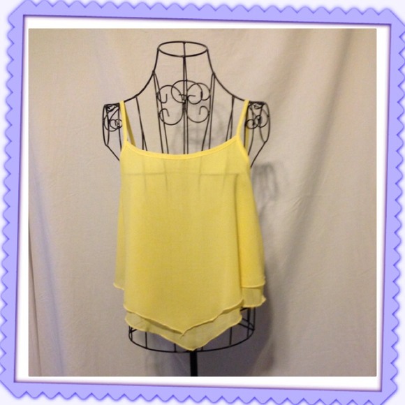 Bright Yellow Crop Shirt.