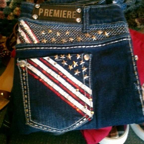 👖👖Rue 21 Premiere red, white, and blue jeans👖👖
