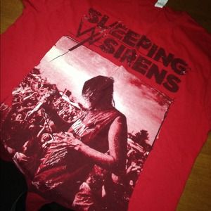 Hot Topic Red Sleeping With Sirens Tee