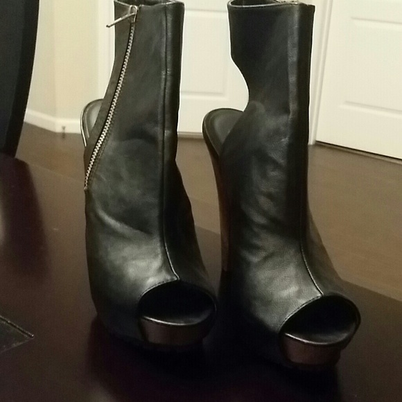 Black Open Toe Bootie