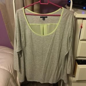 Sheered-Back grey blouse