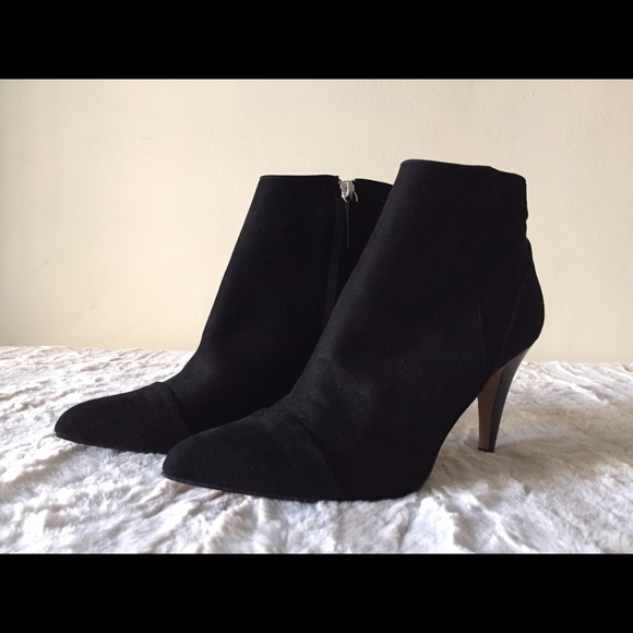 SOLD: Black suede ankle boots, never worn - Picture 2 of 4