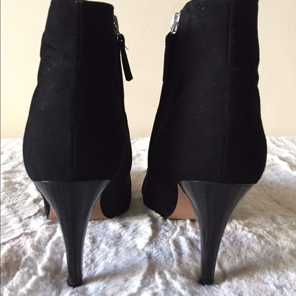 SOLD: Black suede ankle boots, never worn - Picture 3 of 4