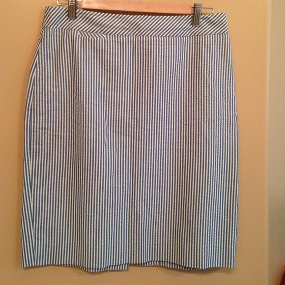 J. Crew Seersucker Pencil Skirt - NWOT
