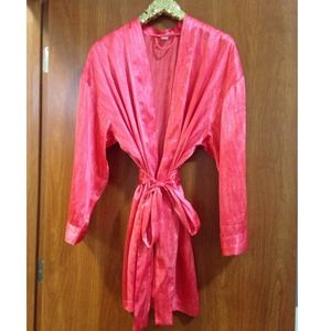 Victoria's Secret Pink Leopard Silk Robe