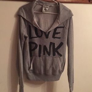 Grey pullover hoodie