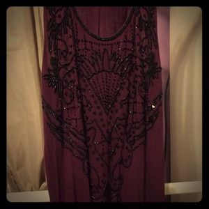 Plum Colored, Embellished Tank