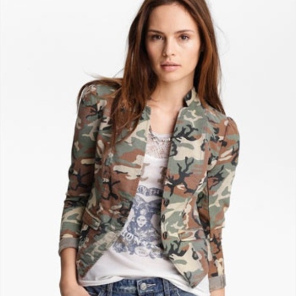 Free People Camo Blazer