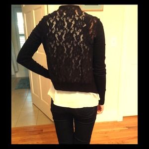 Express Lace Back Detail Cardigan!