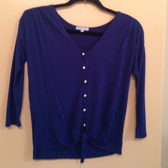 Navy Blue Crop Top