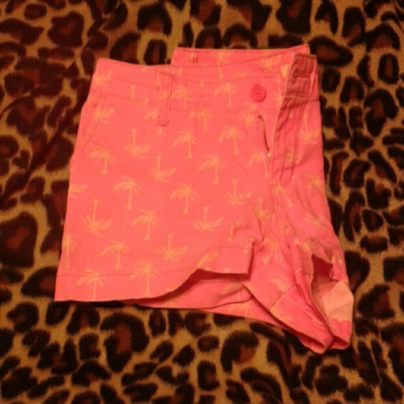Mossimo neon pink palm tree shorts