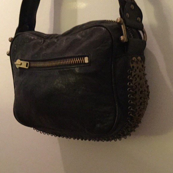 Made Her Think Black Leather Satchel - Picture 3 of 4