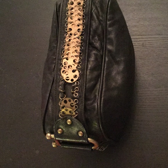 Made Her Think Black Leather Satchel - Picture 4 of 4