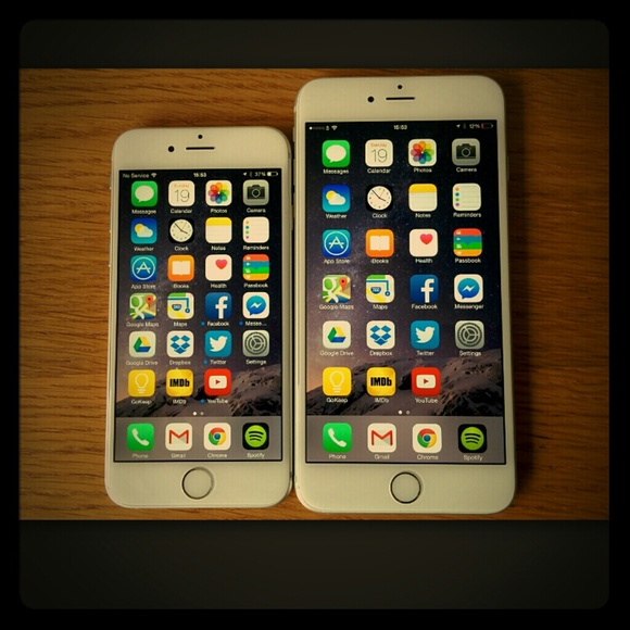 On the right, iphone 6 plus