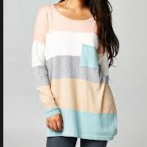 Cute striped oversized sweater