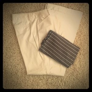 Wide leg white slacks