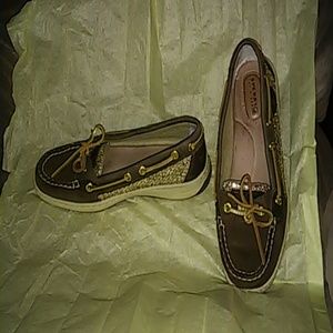 BROWN AND GOLD SPARKLES SPERRY'S