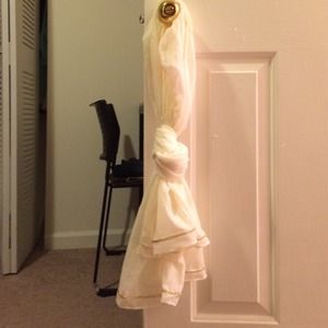 Cream and gold scarf