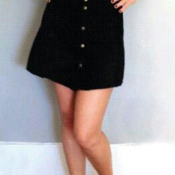 Beautiful black suede mini skirt.
