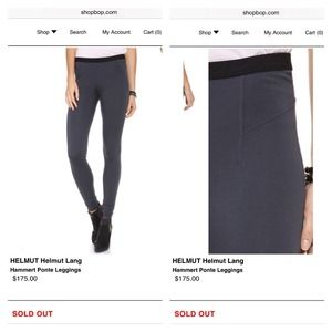 HELMUT Helmut Lang Hammert Ponte Leggings