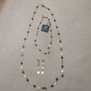 Swarovski crystal necklace and earrings