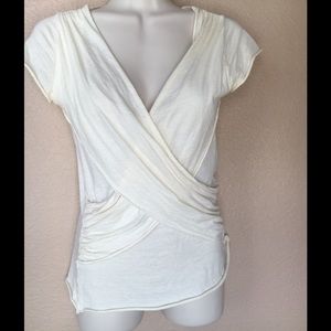 Anthropologie/ Velvet brand. Wrap front top.