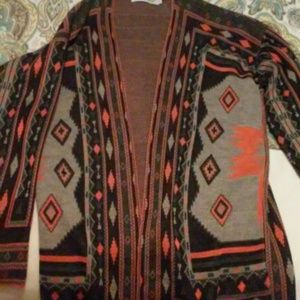 Worn once Aztec indian cover/cardigan sz large