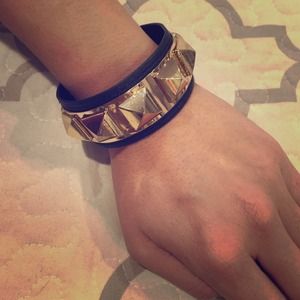 Gold studded cuff