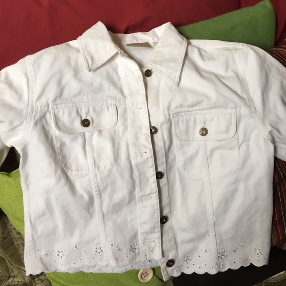 White denim Liz Claiborne jacket