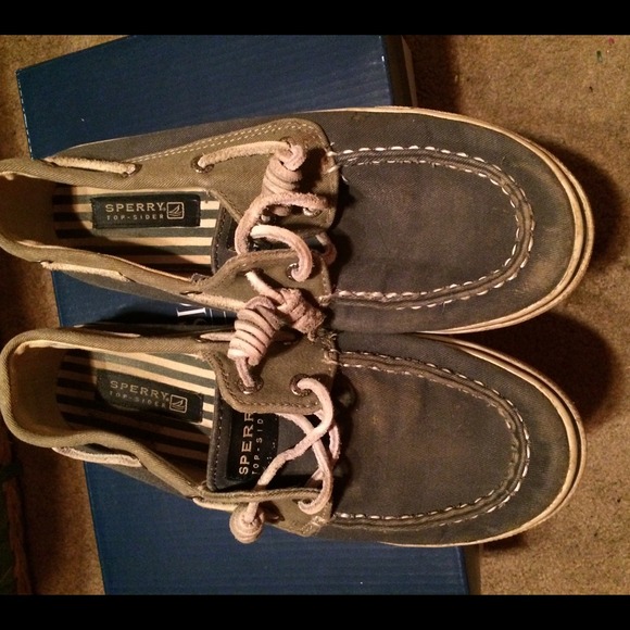 Used Blue and green Sperry Top Siders