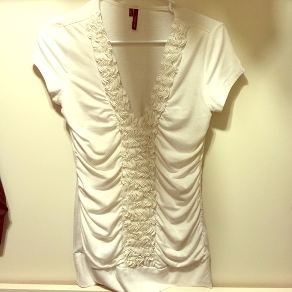 White bunched top