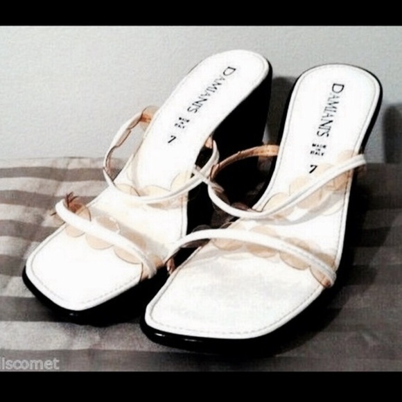 Damiani�s Shoes Damianis Italian Sandal Clear White Damiani�s Shoes Damianis Italian Sandal Clear White
