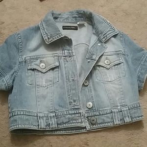 Vintage short light blue Jean jacket