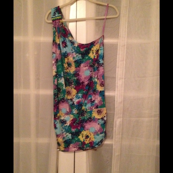 Off the shoulder, flower dress.