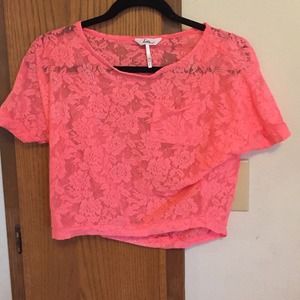 Lace pink top
