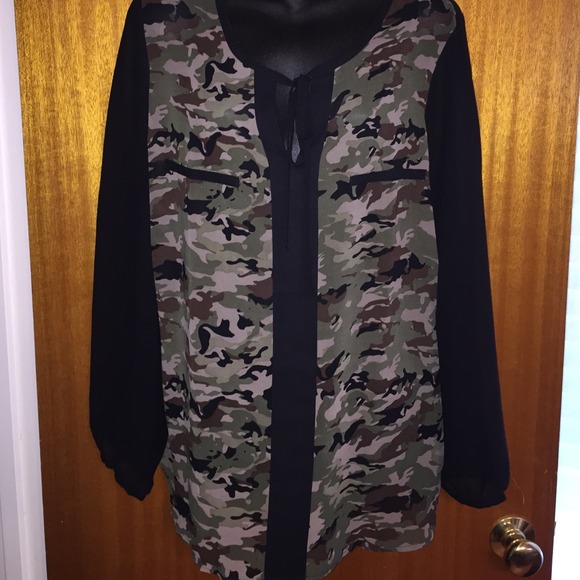 ☀️Camo Print Sheer Tunic