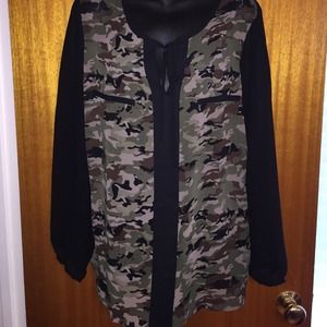 ☀️Camo Print Sheer Tunic