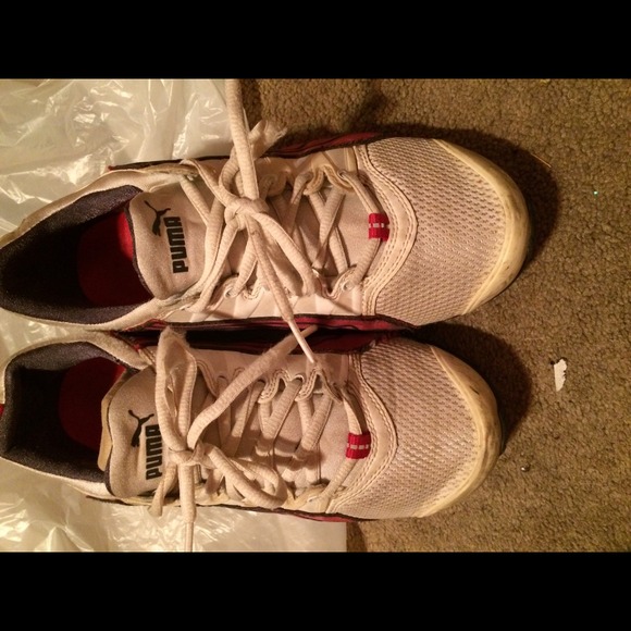 Pink, grey, and white Pumas