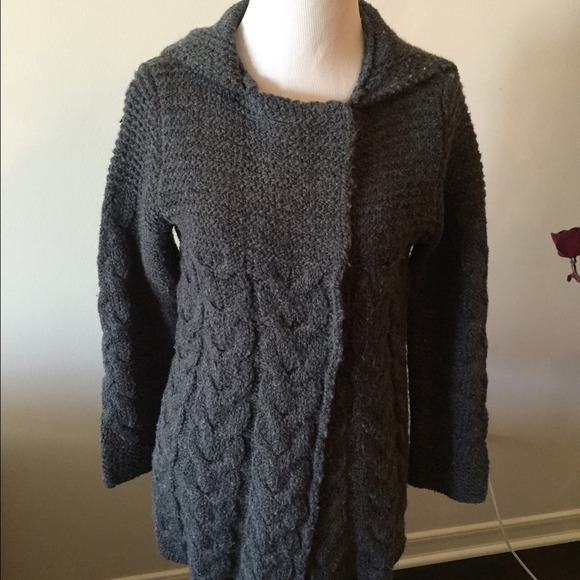 BCBG wool sweater coat