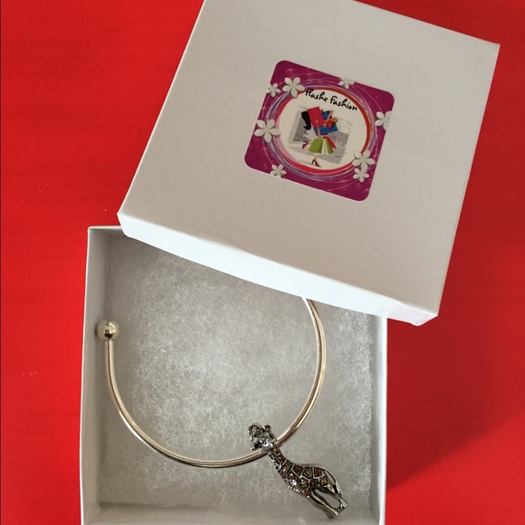 NEW Giraffe bangle, silver, yellow and orange