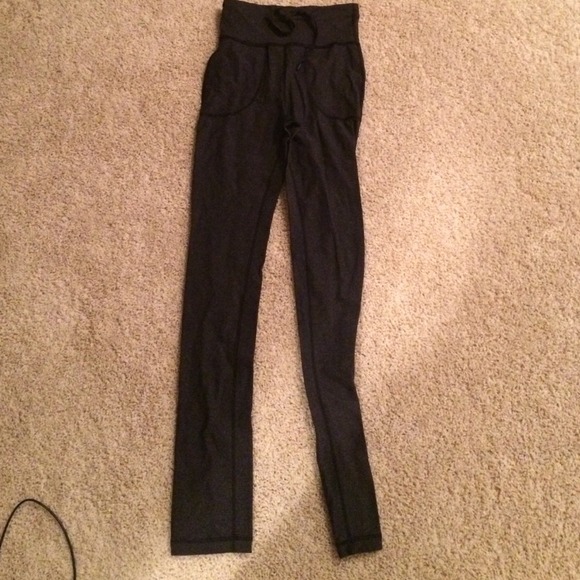 lululemon heathered black skinny will pants