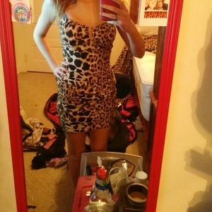 Cheetah print party dress