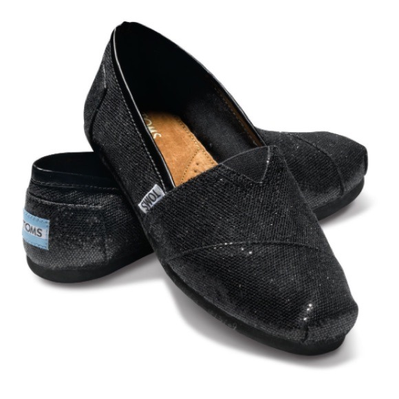 TOMS!!!! Black. Glitter ✨✨✨